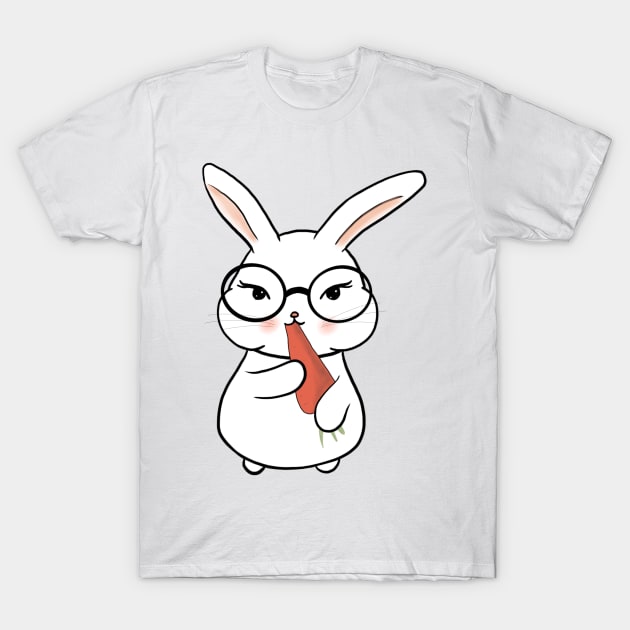 Sweet Little Bunny With Carrot T-Shirt by Arpi Design Studio